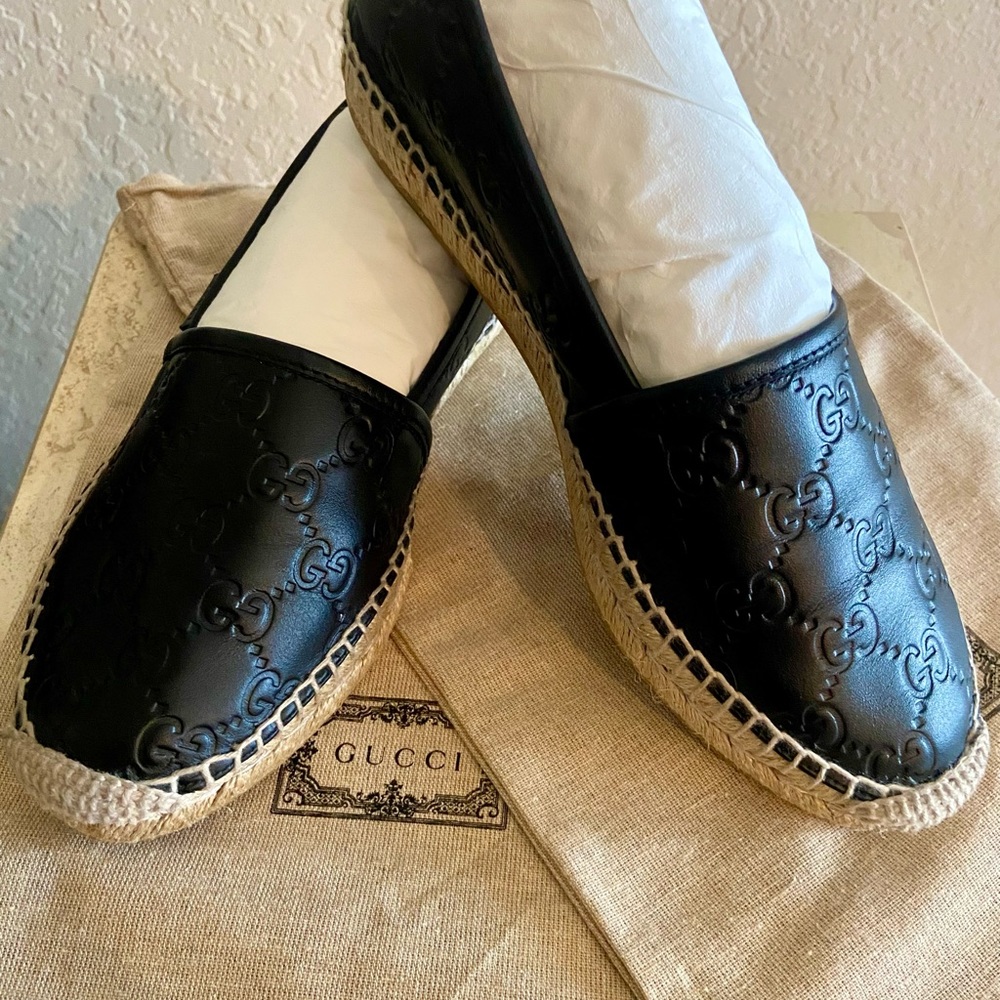 🔥AUTHENTIC GUCCI LEATHER ESPADRILLES 🔥 - Picture 9 of 13